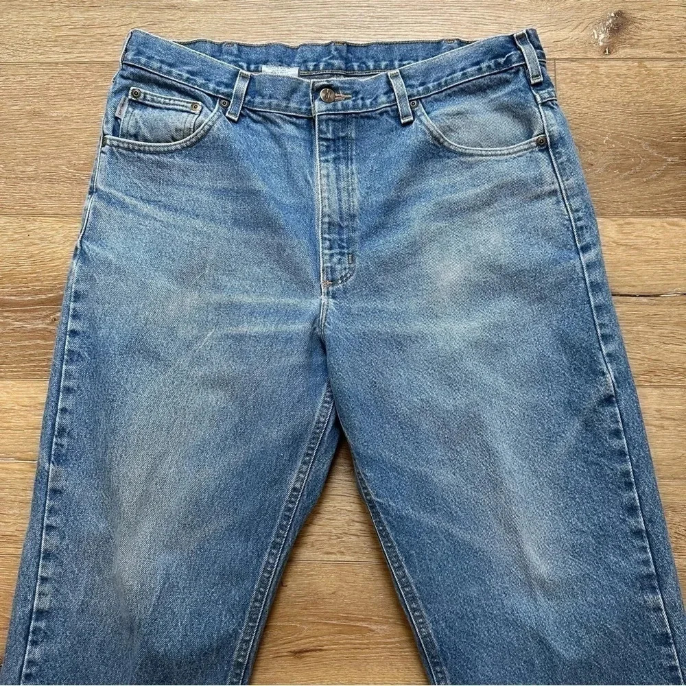 Carhartt Relaxed Fit 100% Cotton Light Wash Men's Jeans Size 38x30 GUC - Picture 3 of 8